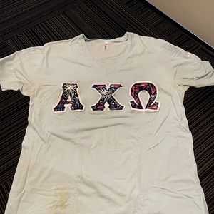 Alpha Chi Omega T-shirt with letters